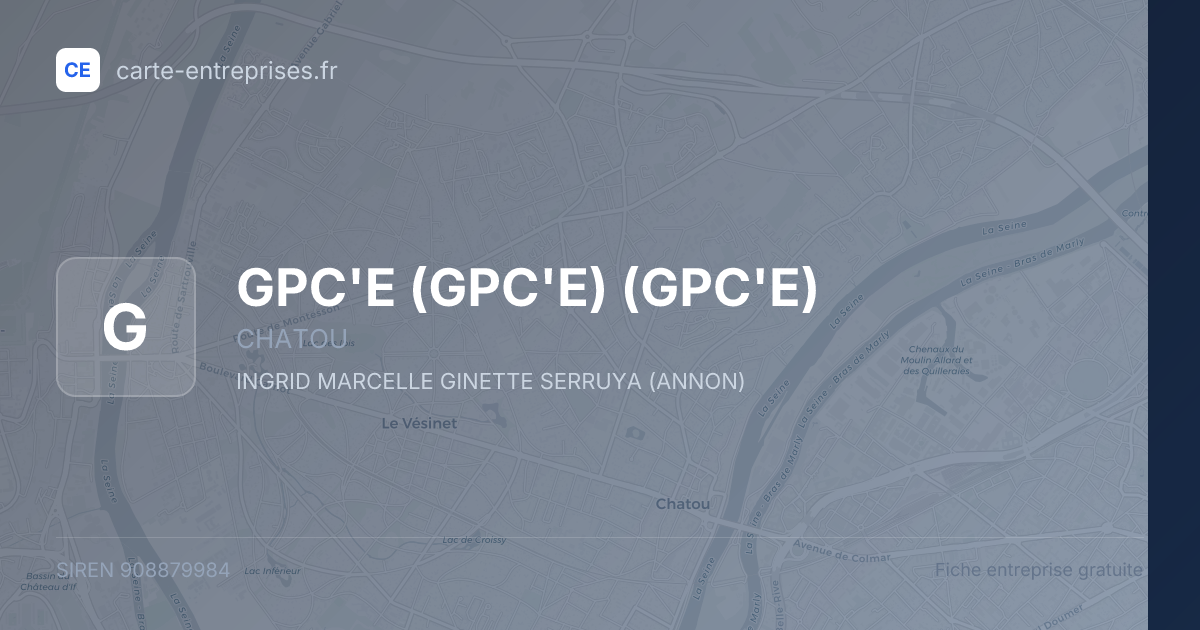 GPC'E (GPC'E) (GPC'E) — 908879984 — fiche entreprise