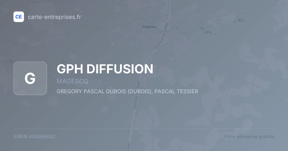 GPH DIFFUSION — 448969592 — fiche entreprise