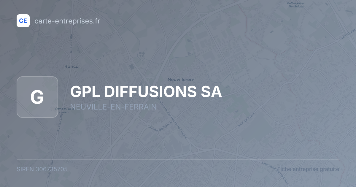 GPL DIFFUSIONS SA — 306735705 — fiche entreprise