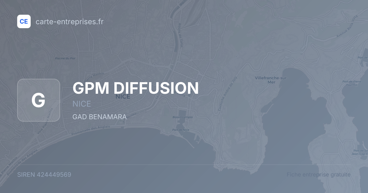 GPM DIFFUSION — 424449569 — fiche entreprise