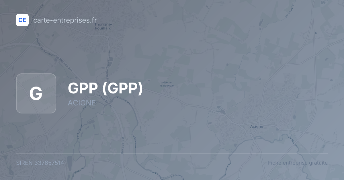 GPP — 337657514 — fiche entreprise