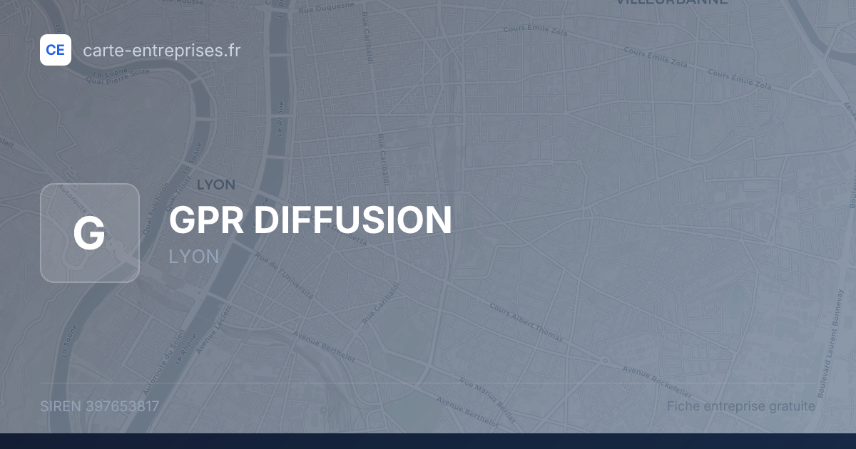 GPR DIFFUSION — 397653817 — fiche entreprise