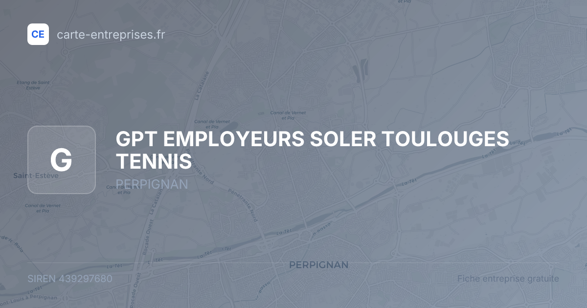 GPT EMPLOYEURS SOLER TOULOUGES TENNIS — 439297680 — fiche entreprise