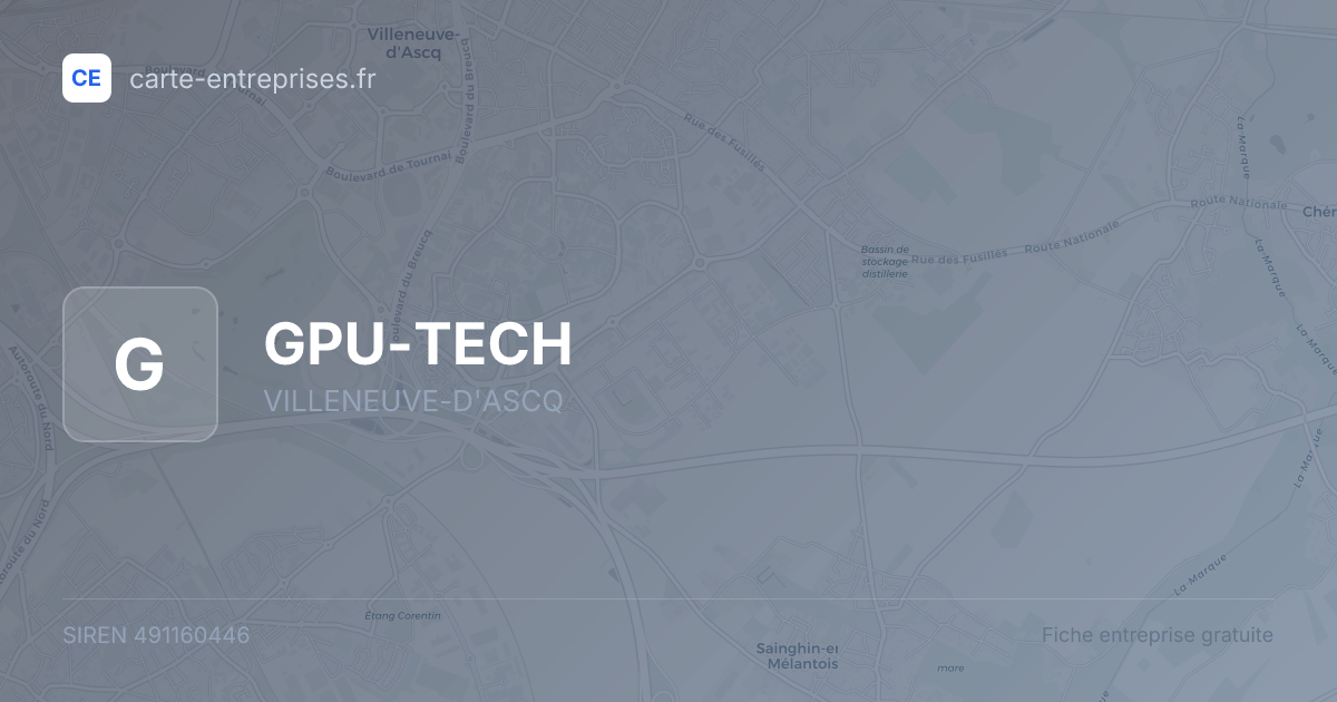 GPU-TECH — 491160446 — fiche entreprise