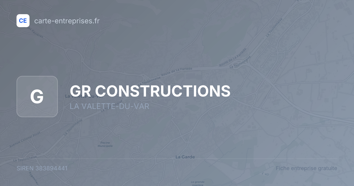 GR CONSTRUCTIONS — 383894441 — fiche entreprise