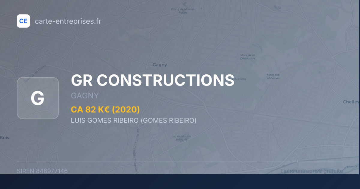 GR CONSTRUCTIONS — 848977146 — fiche entreprise