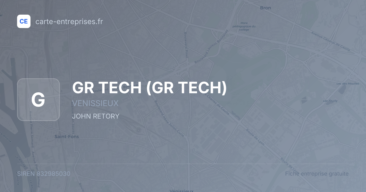 GR TECH — 832985030 — fiche entreprise