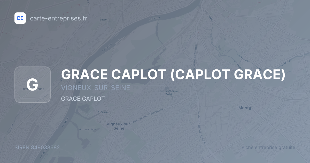 GRACE CAPLOT (CAPLOT GRACE) — 849038682 — fiche entreprise
