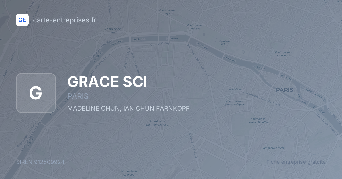 GRACE SCI — 912509924 — fiche entreprise