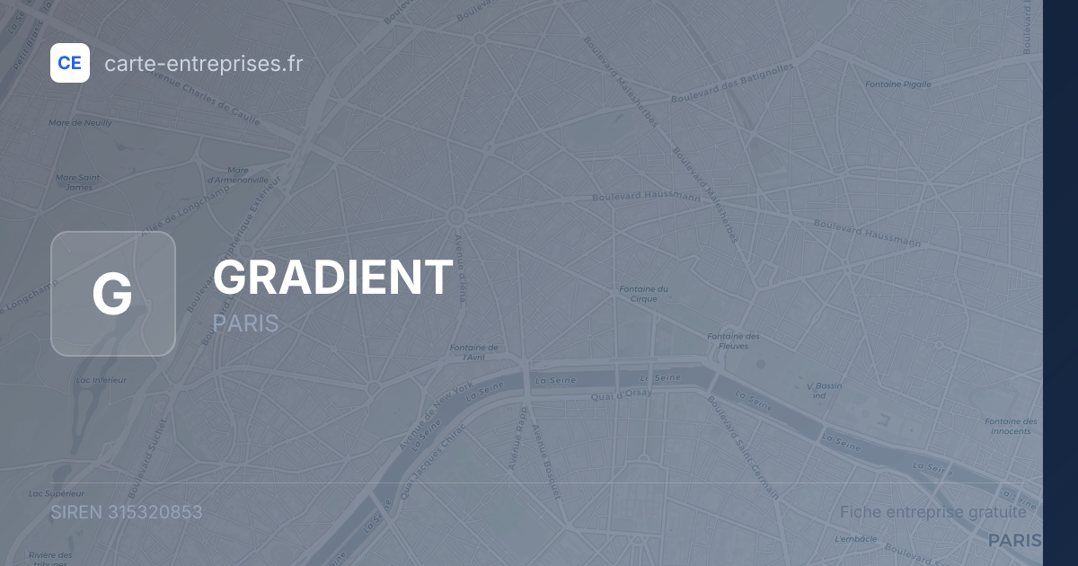 GRADIENT — 315320853 — fiche entreprise