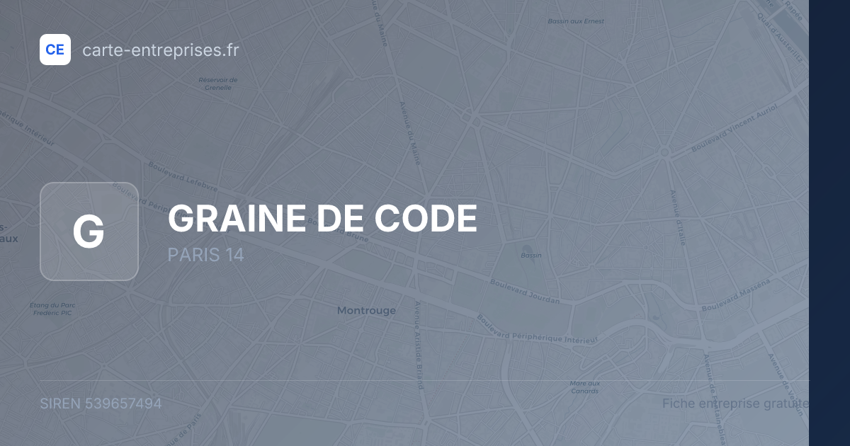 GRAINE DE CODE — 539657494 — fiche entreprise