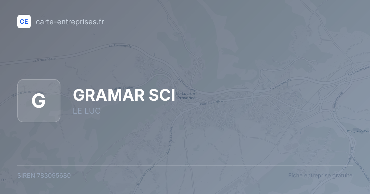 GRAMAR SCI — 783095680 — fiche entreprise