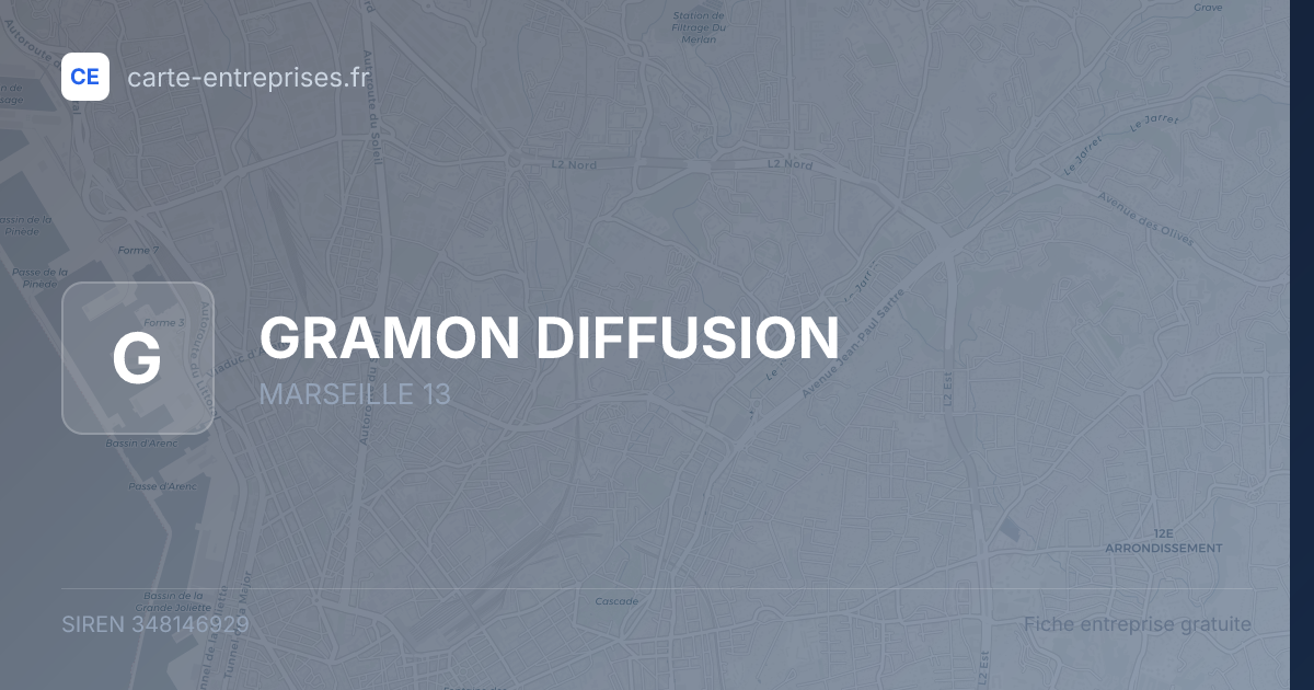 GRAMON DIFFUSION — 348146929 — fiche entreprise