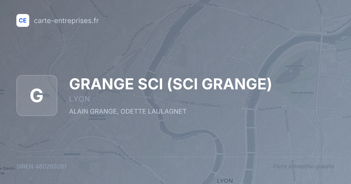 GRANGE SCI (SCI GRANGE) — 480269281 — fiche entreprise