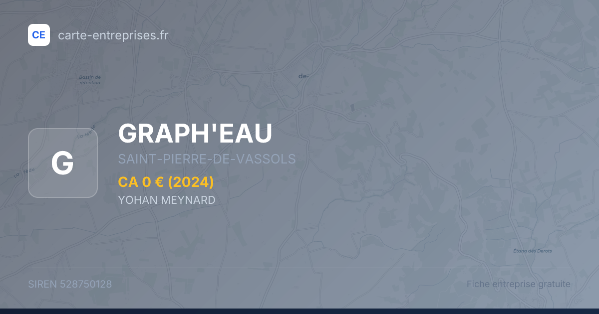 GRAPH'EAU — 528750128 — fiche entreprise