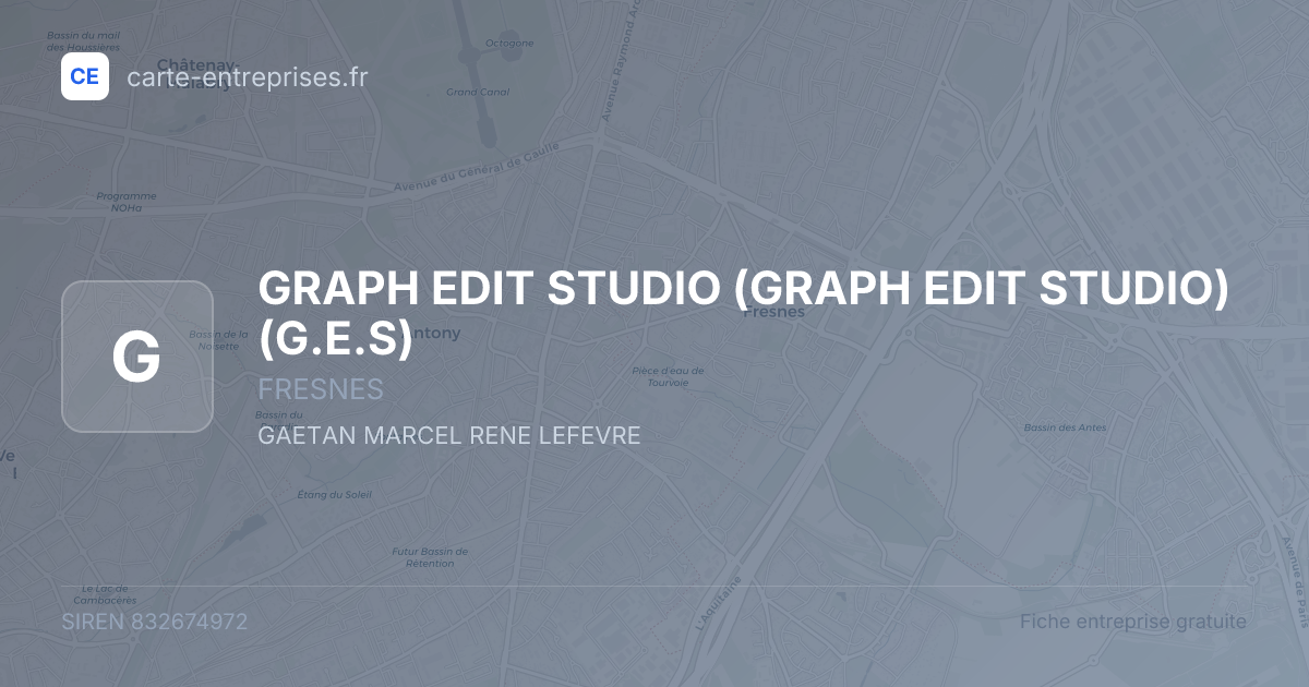 GRAPH EDIT STUDIO (GRAPH EDIT STUDIO) (G.E.S) — 832674972 — fiche entreprise