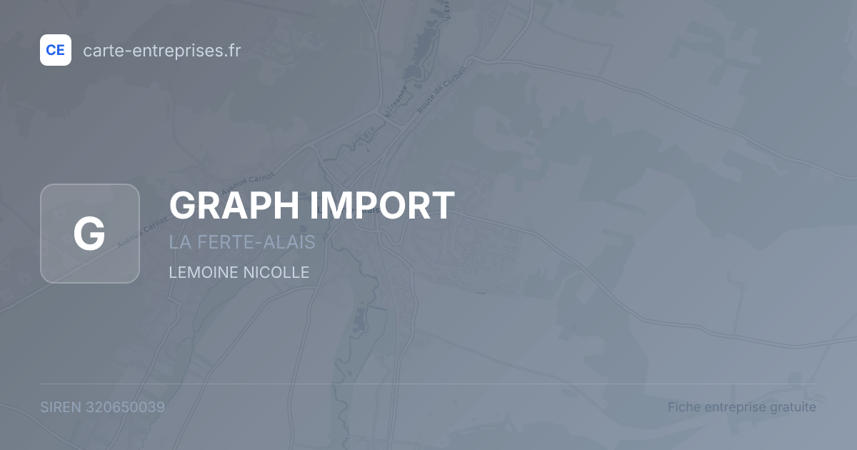 GRAPH IMPORT — 320650039 — fiche entreprise