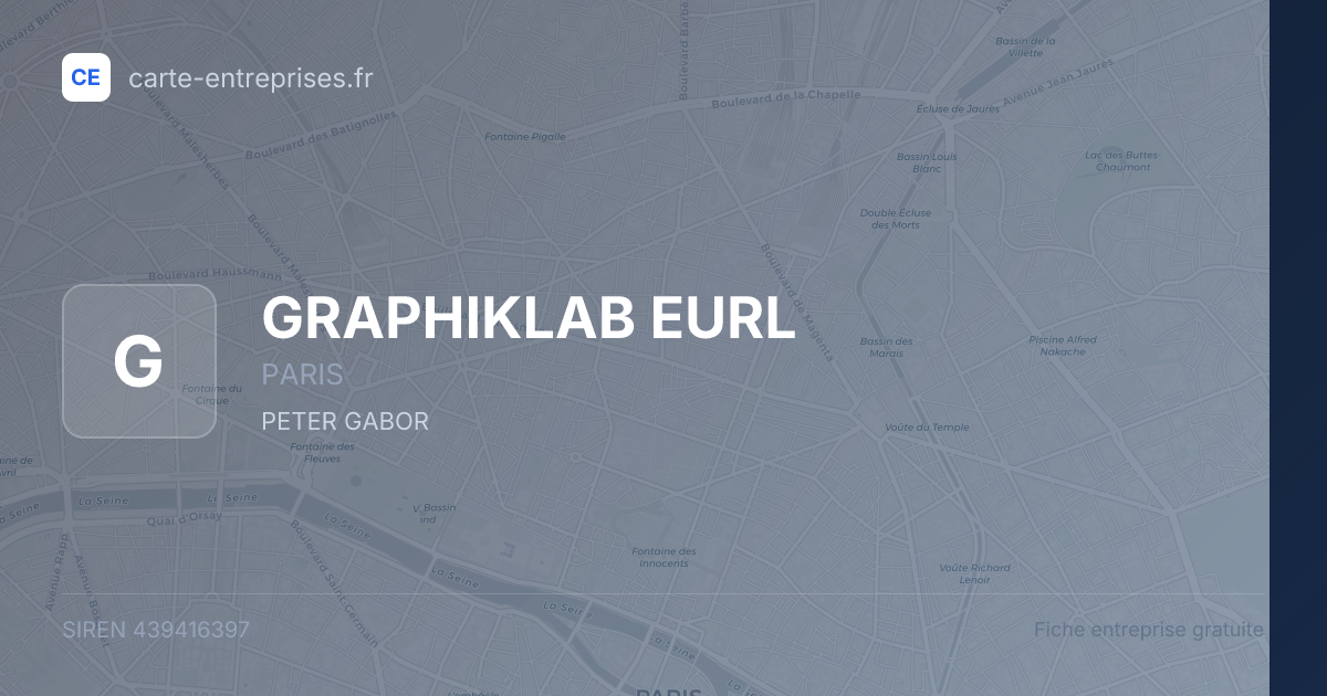GRAPHIKLAB EURL — 439416397 — fiche entreprise