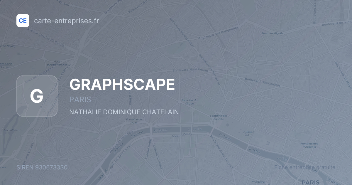 GRAPHSCAPE — 930673330 — fiche entreprise
