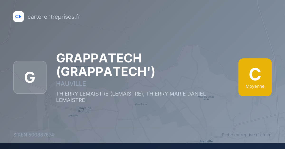 GRAPPATECH (GRAPPATECH') — 500887674 — fiche entreprise