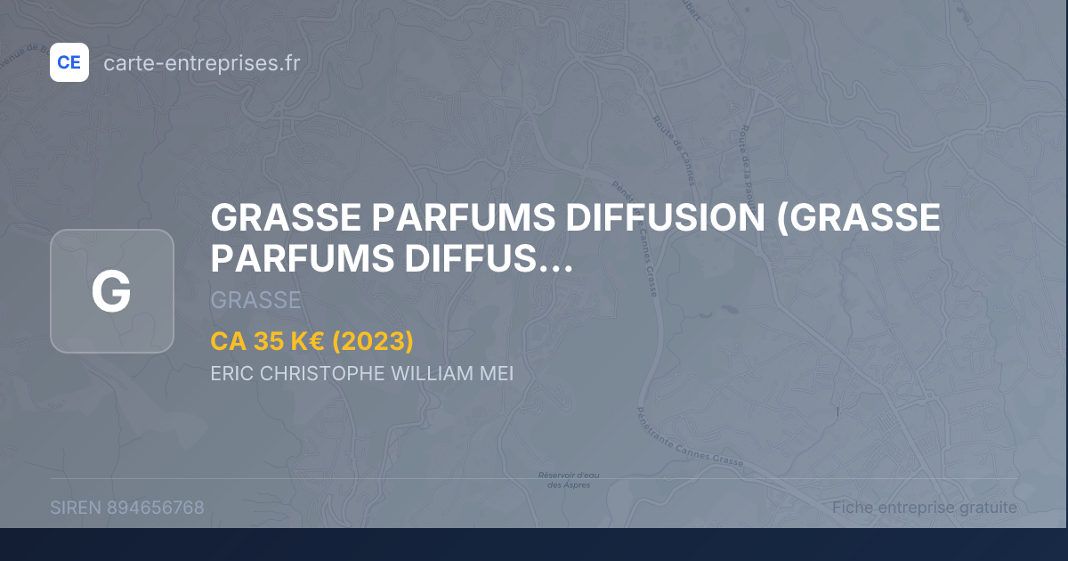 GRASSE PARFUMS DIFFUSION — 894656768 — fiche entreprise