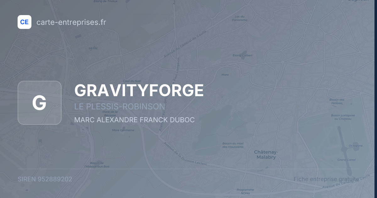 GRAVITYFORGE — 952889202 — fiche entreprise