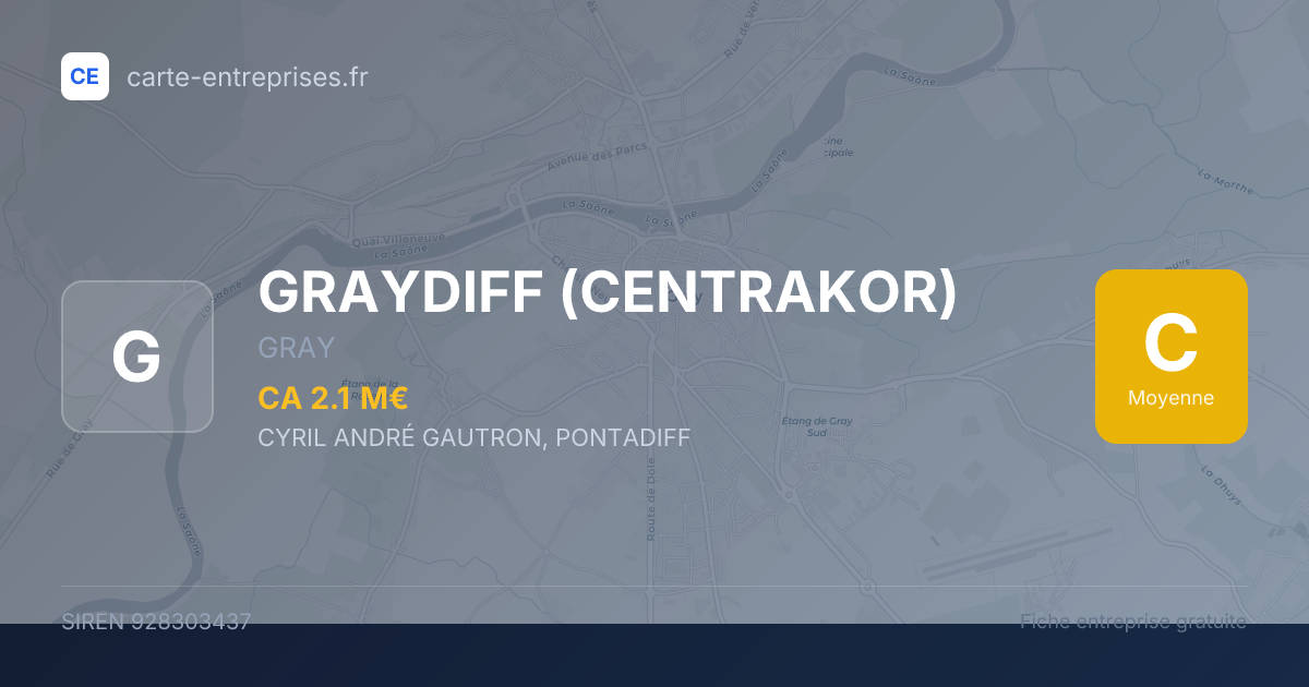 GRAYDIFF (CENTRAKOR) — 928303437 — fiche entreprise