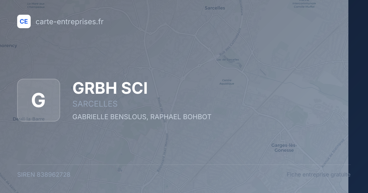 GRBH SCI — 838962728 — fiche entreprise