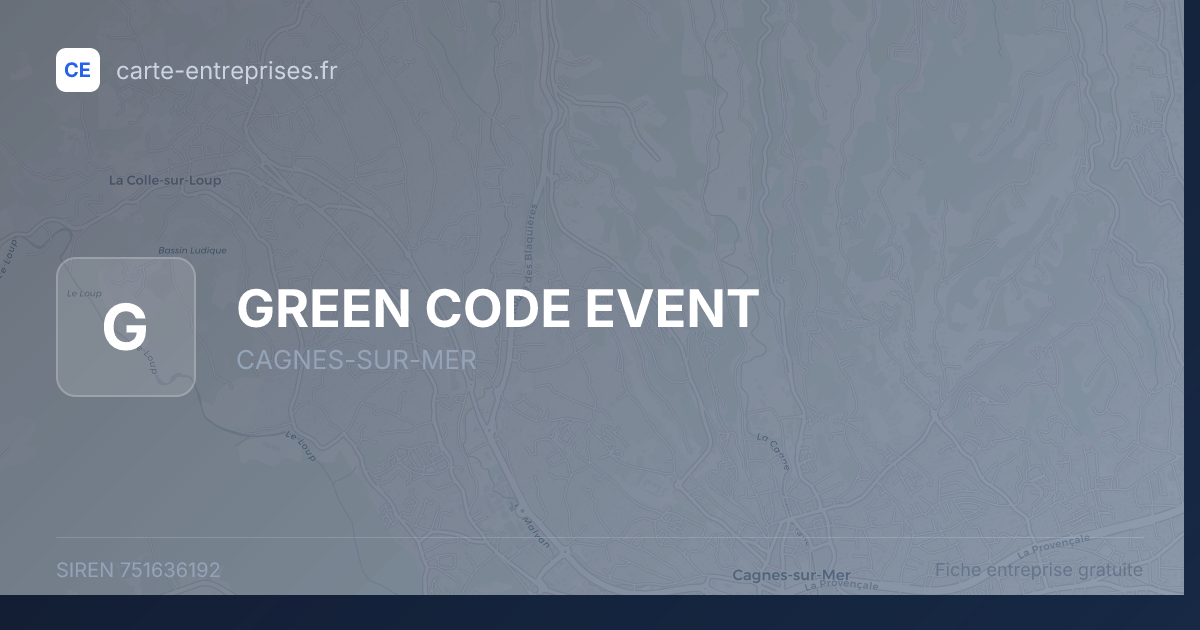 GREEN CODE EVENT — 751636192 — fiche entreprise