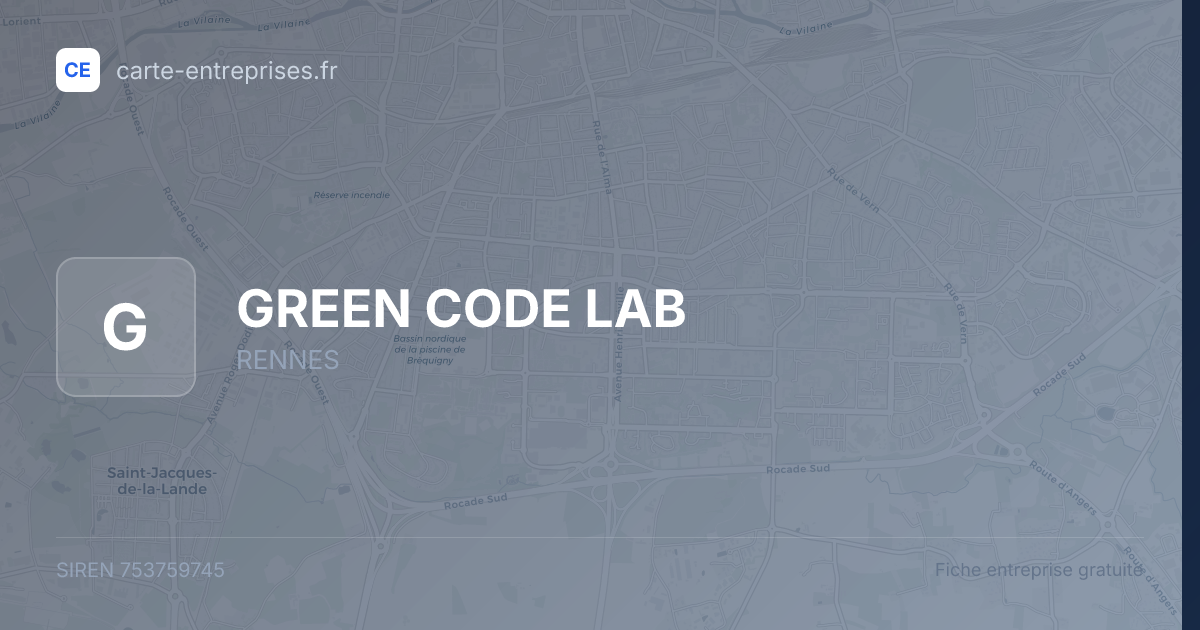 GREEN CODE LAB — 753759745 — fiche entreprise