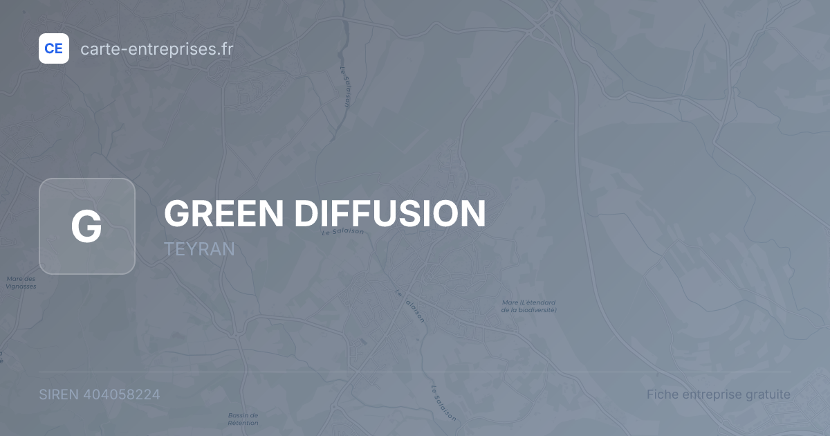 GREEN DIFFUSION — 404058224 — fiche entreprise