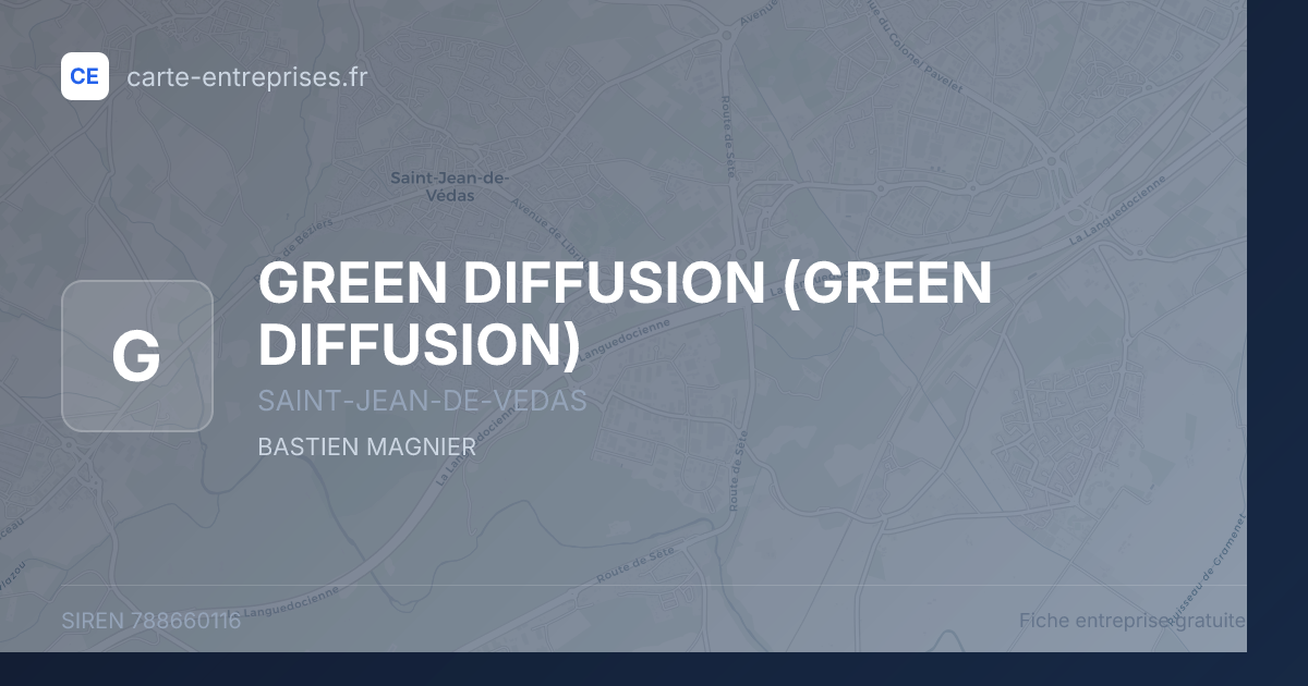 GREEN DIFFUSION — 788660116 — fiche entreprise