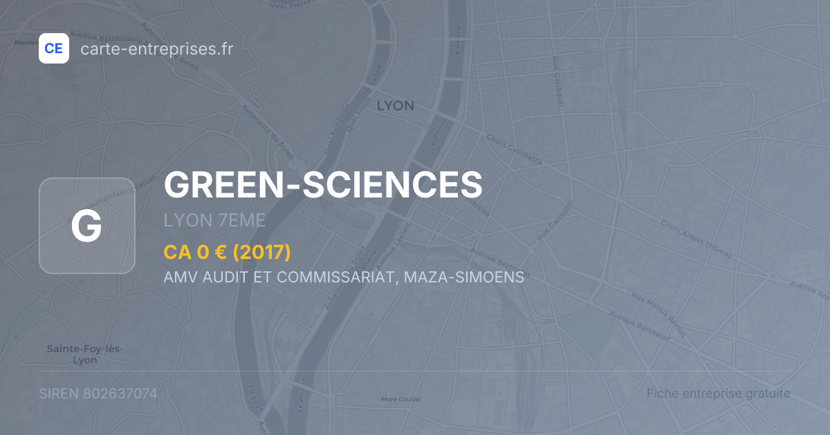 GREEN-SCIENCES — 802637074 — fiche entreprise