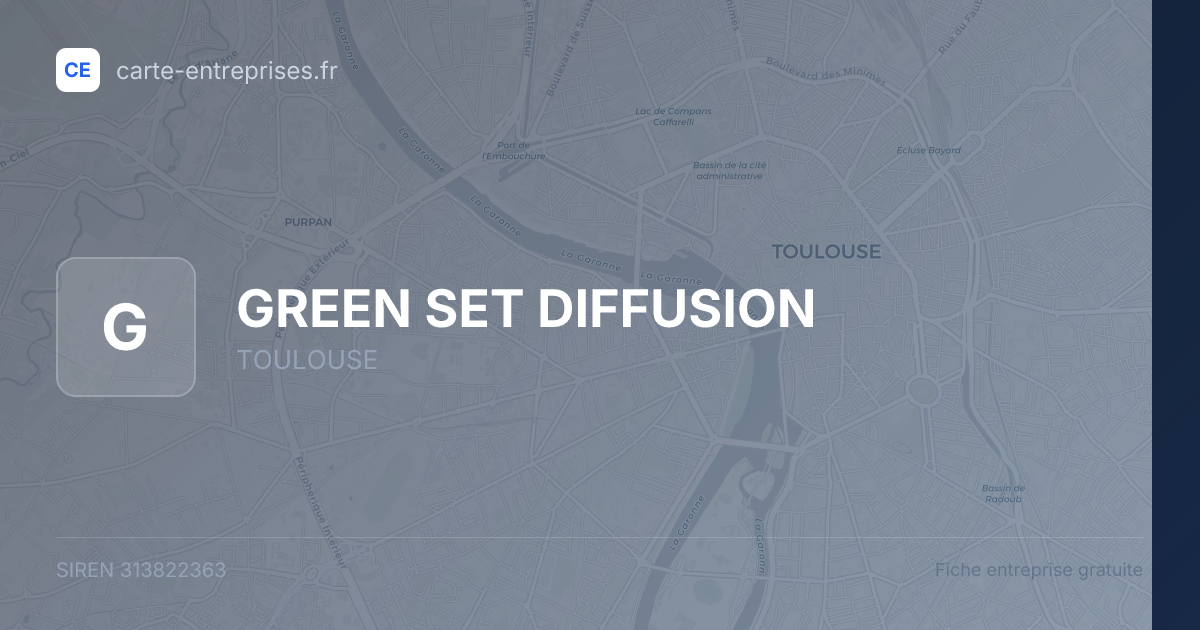 GREEN SET DIFFUSION — 313822363 — fiche entreprise