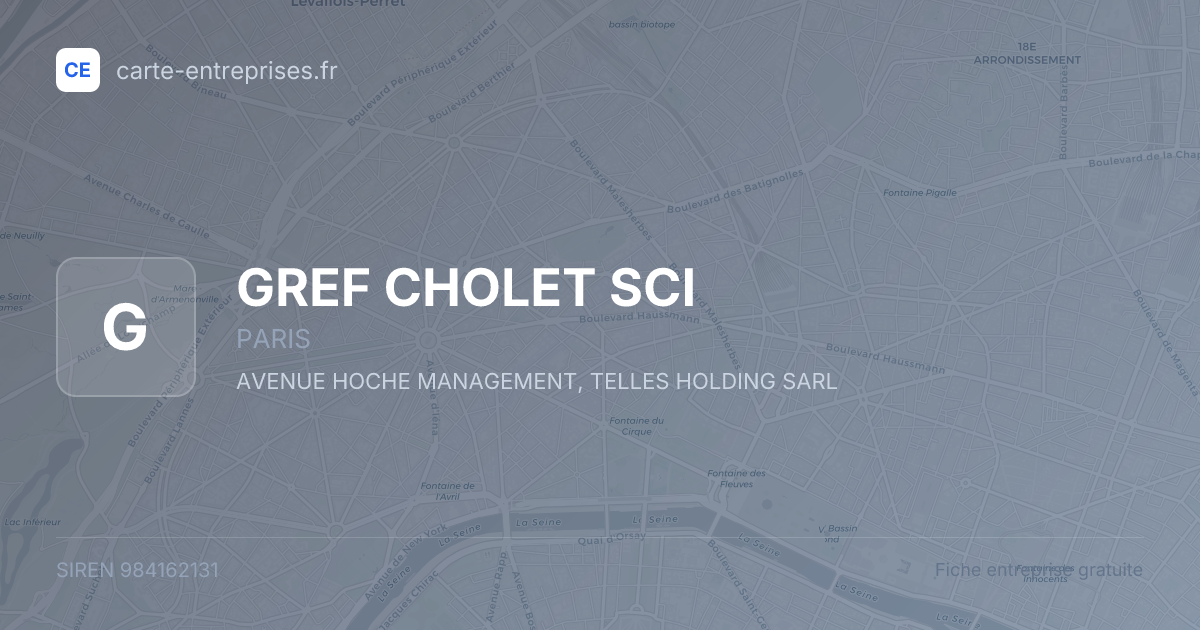 GREF CHOLET SCI — 984162131 — fiche entreprise