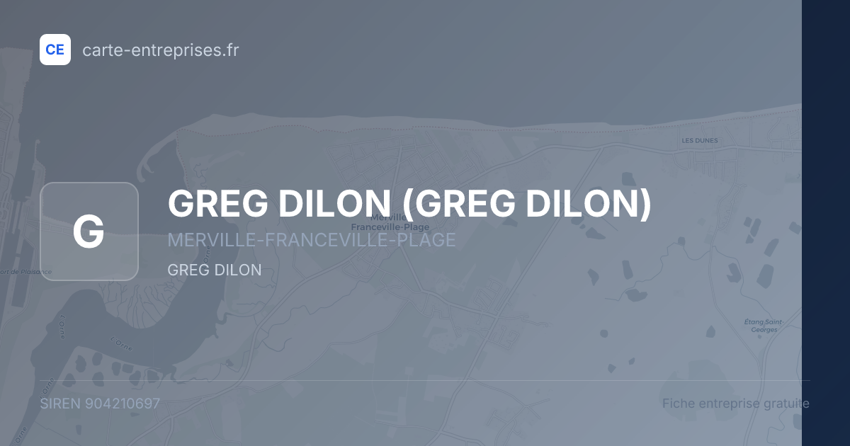 GREG DILON — 904210697 — fiche entreprise