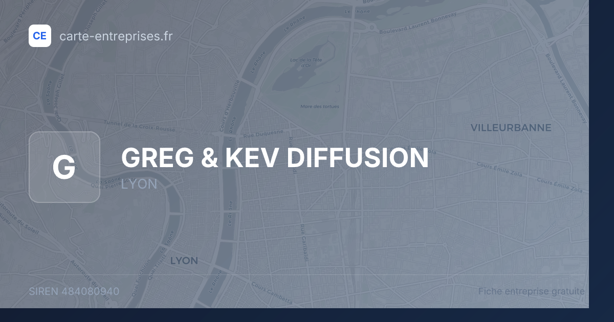GREG & KEV DIFFUSION — 484080940 — fiche entreprise