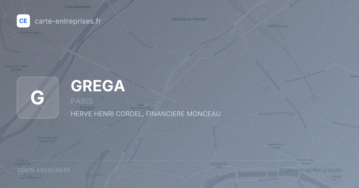GREGA — 440404846 — fiche entreprise