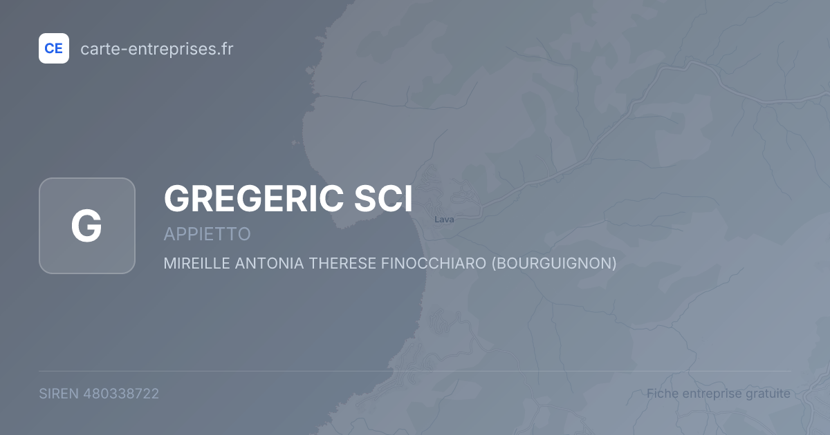 GREGERIC SCI — 480338722 — fiche entreprise