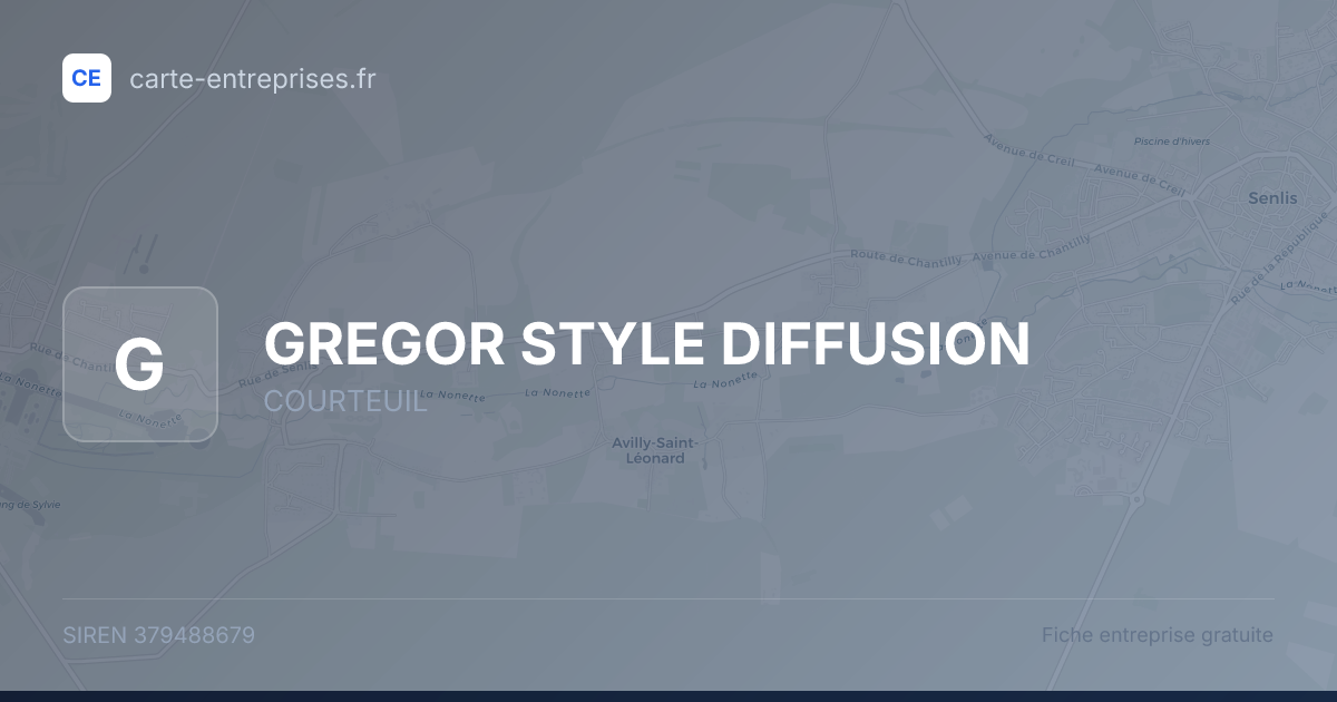 GREGOR STYLE DIFFUSION — 379488679 — fiche entreprise