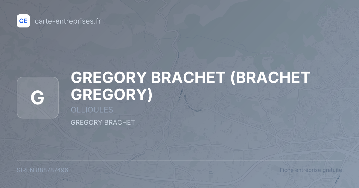 GREGORY BRACHET (BRACHET GREGORY) — 888787496 — fiche entreprise