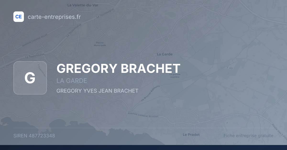 GREGORY BRACHET — 487723348 — fiche entreprise