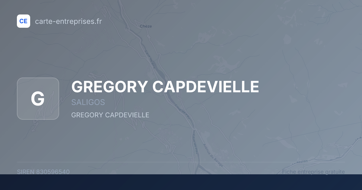 GREGORY CAPDEVIELLE — 830596540 — fiche entreprise