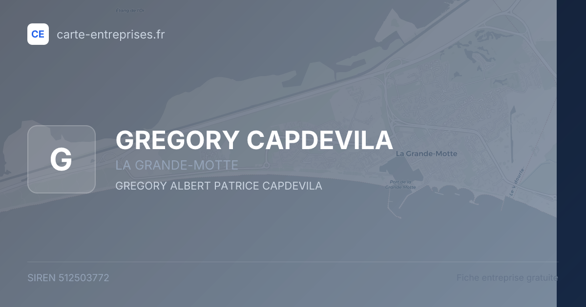 GREGORY CAPDEVILA — 512503772 — fiche entreprise