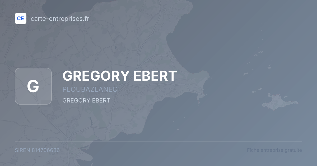 GREGORY EBERT — 814706636 — fiche entreprise