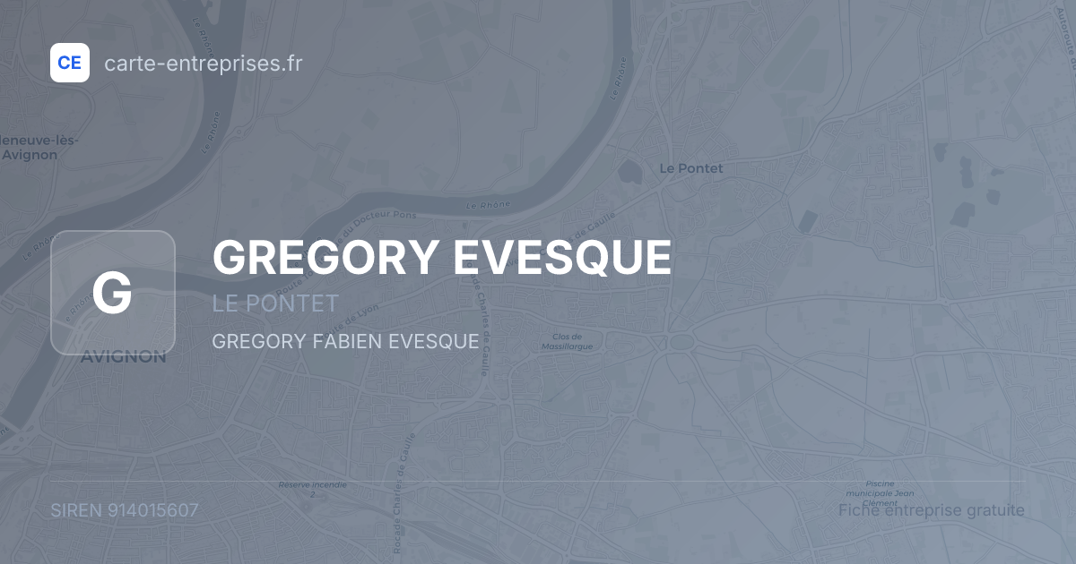 GREGORY EVESQUE — 914015607 — fiche entreprise