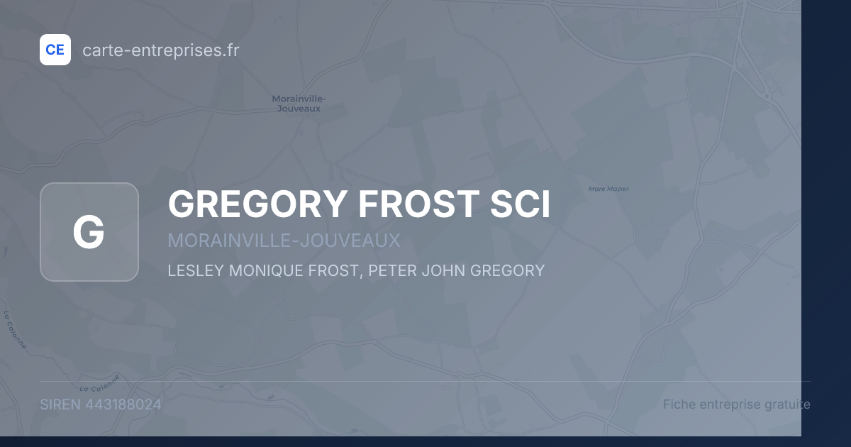 GREGORY FROST SCI — 443188024 — fiche entreprise
