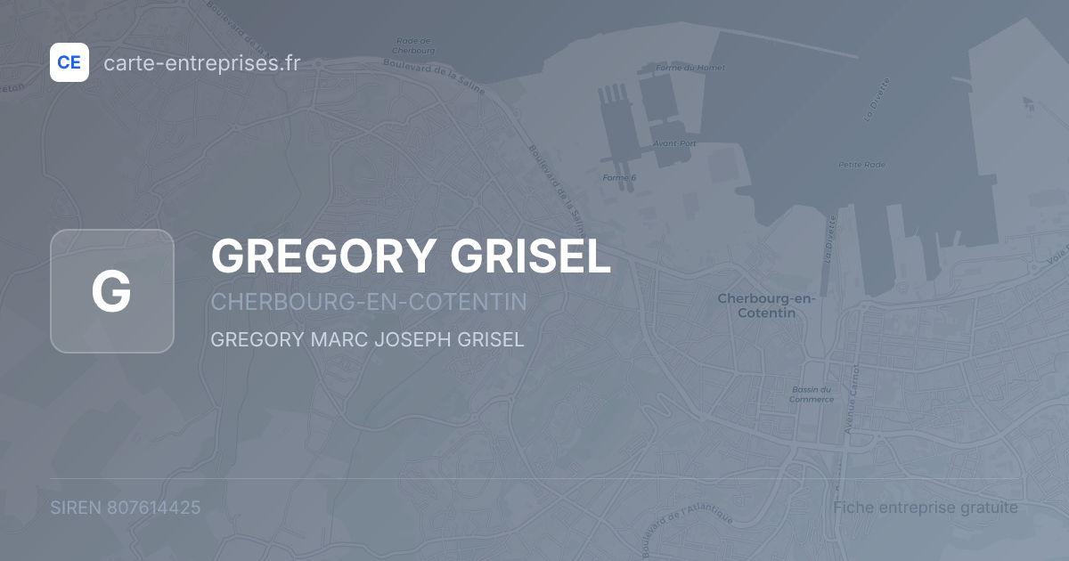 GREGORY GRISEL — 807614425 — fiche entreprise