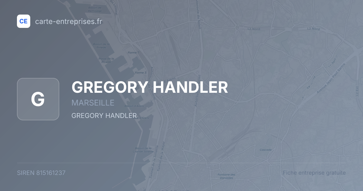 GREGORY HANDLER — 815161237 — fiche entreprise
