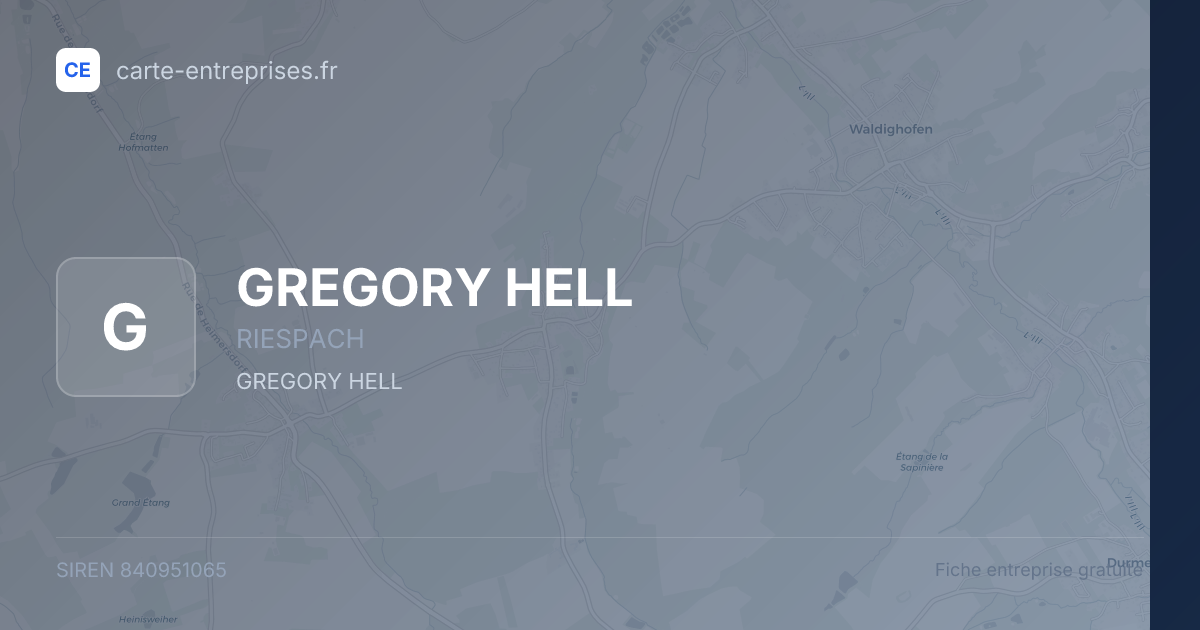 GREGORY HELL — 840951065 — fiche entreprise